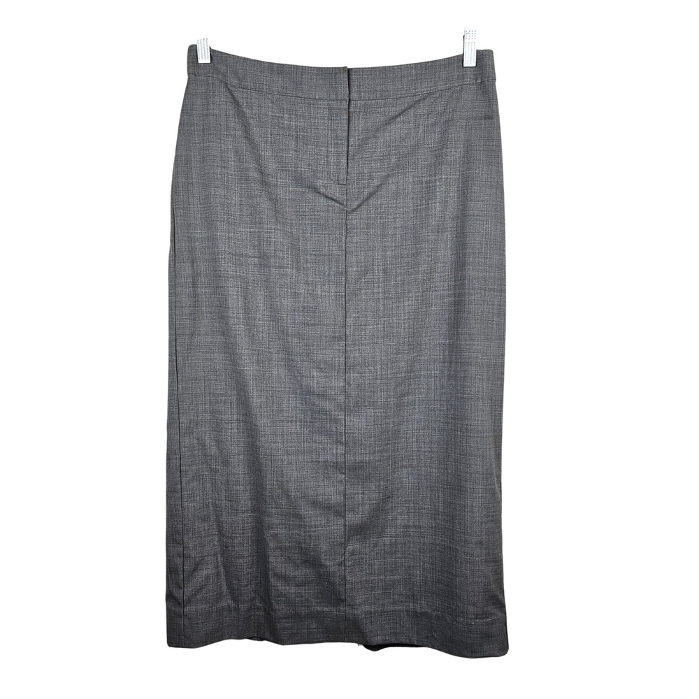 J. Jill‎ Women's Grey Textured Midi Pencil Skirt Size 12 Office Professional